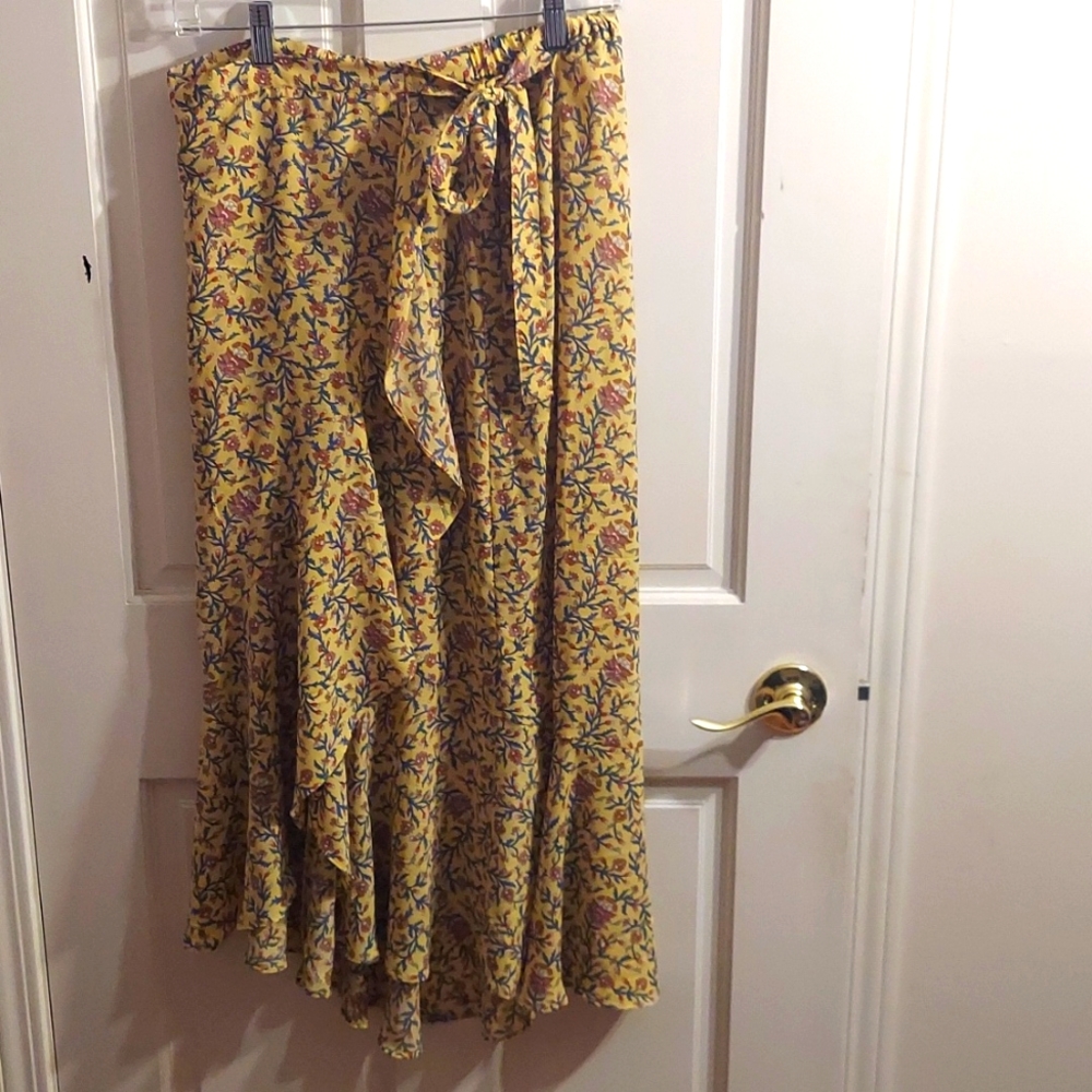Mock wrap skirt